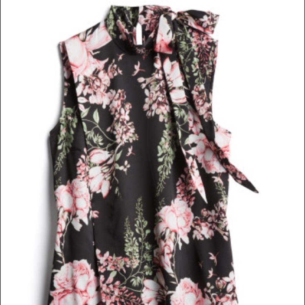Rachel Rachel Roy Waldron Tie Neck Overlay Blouse